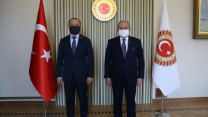 TBMM Başkanı Şentop, TÜRKPA Genel Sekreteri Mamayusupov'u kabul etti