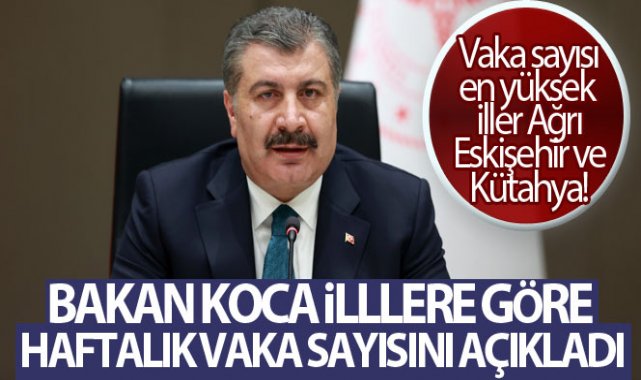 Bakan Koca illere göre haftalık vaka haritasını açıkladı