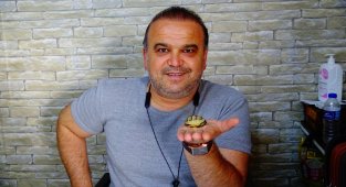 Bulduğu ceviz büklüğündeki kaplumbağa yavrusunu görevlilere teslim etti