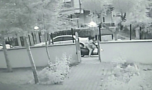 Karaman'da motosikletin çalınma anı güvenlik kamerasında