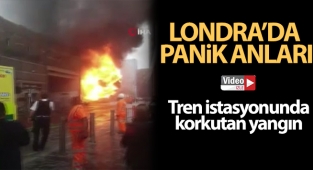 Londra'da tren istasyonunda korkutan yangın