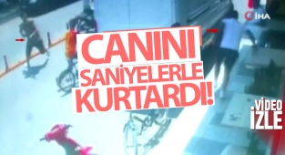 Canını saniyelerle kurtardı