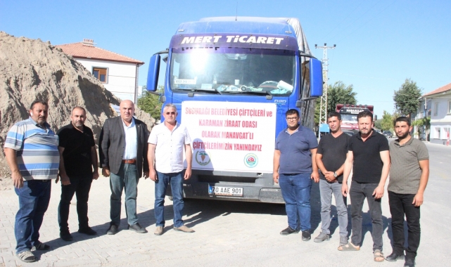 Karaman'dan Manavgat'a 20 bin balya saman