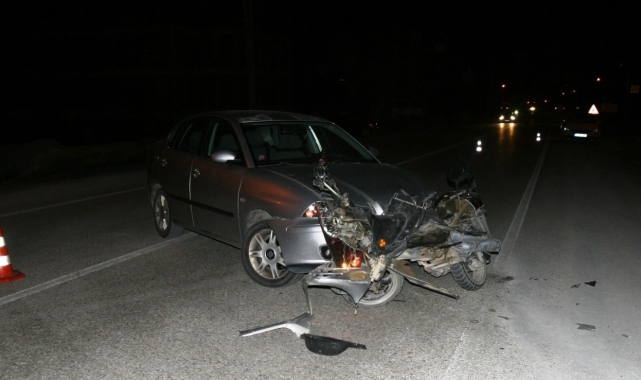 Konya'da otomobil ile motosiklet çarpıştı: 2 yaralı