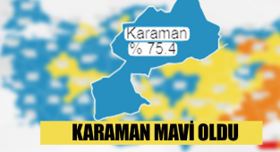 Türkiye korona haritasında Karaman mavi oldu
