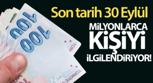 Vergi yapılandırmasında son başvuru tarihi 30 Eylül