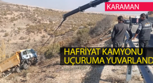 Kamyon Uçurumdan Yuvarlandı 1 Yaralı