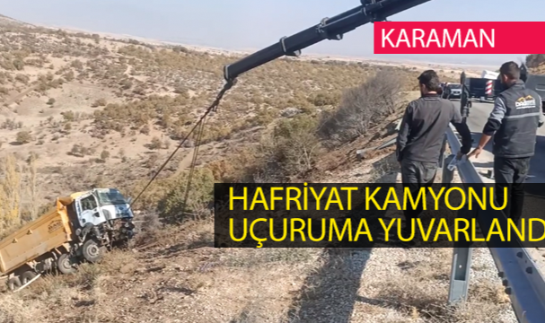 Kamyon Uçurumdan Yuvarlandı 1 Yaralı