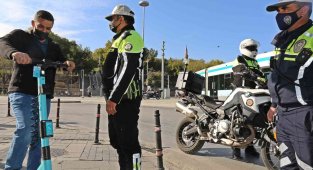 Konya'da elektrikli scooter denetimi