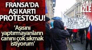Fransa’da 'aşı kartı' protestosu