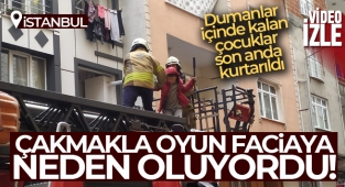 Küçükçekmece’de çocukların çakmakla oyunu faciaya yol açıyordu