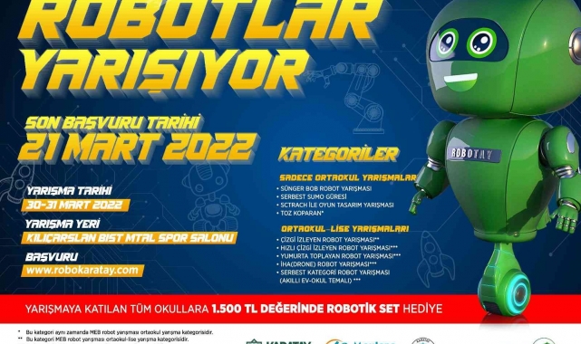 Karatay Belediyesinden "Robokaratay Robot Yarışması"