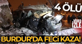 İstinat duvarına çarpan otomobil 4 gence mezar oldu