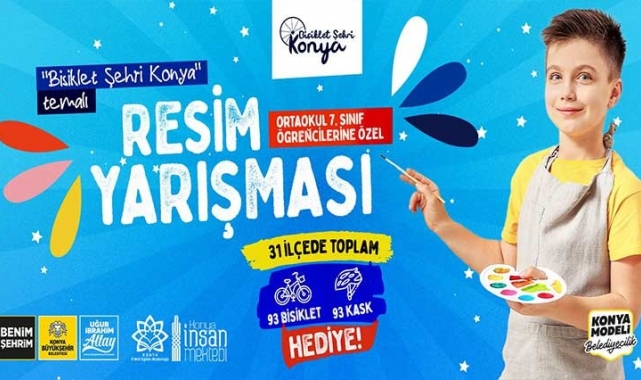 Konya Büyükşehir'den "Bisiklet Şehri Konya" temalı resim yarışması