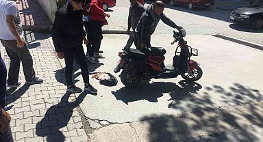 Elektrikli bisiklet hafif ticari araca çarptı: 1 yaralı