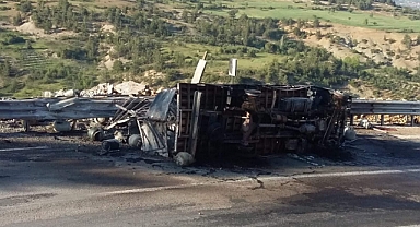 Ermenek'te Tüp Kamyonu patladı