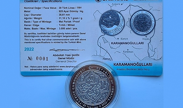 Karamanoğulları dönemine ait dirhem hatıra para olarak bastırıldı
