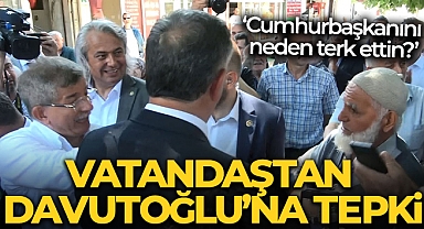 Davutoğlu, Giresun'da vatandaşın tepkisiyle karşılaştı