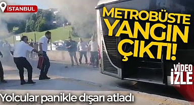 Kadıköy'de metrobüste yangın çıktı, yolcular panikle dışarı atladı