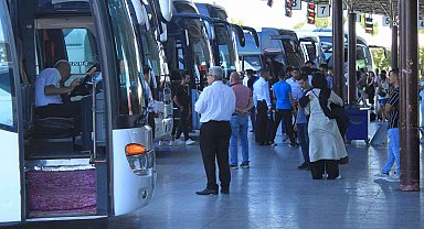 Konya otogarında bayram öncesi sakinlik hakim
