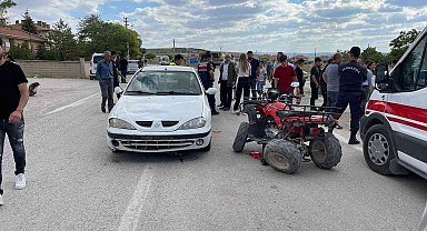 Konya'da ATV motor ile otomobil çarpıştı: 2 yaralı