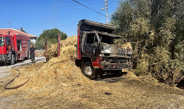 Konya'da kamyonette yangın