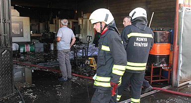 Konya'da silah fabrikasında yangın