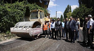 Vali Akkoyun, Morcalı köyündeki asfalt çalışmalarını inceledi