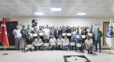 KMÜ'de enerji yöneticisi eğitimlerine katılan ilk kursiyerler sertifikalarını aldı
