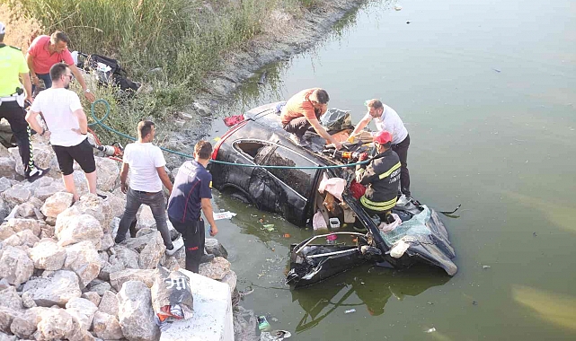 Kontrolden çıkan cip sulama kanalına uçtu: 1 ölü, 3 yaralı