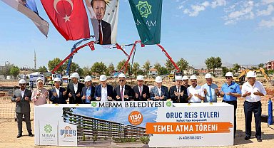 Meram'da Oruç Reis Evleri'nin temeli atıldı