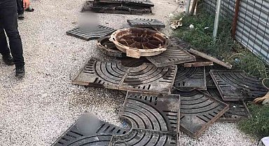 Çalıntı rögar kapağı ve mazgalları satan 2 şahıs yakalandı