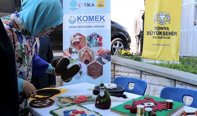 Emine Erdoğan, Saraybosna KOMEK Sergisini ziyaret etti
