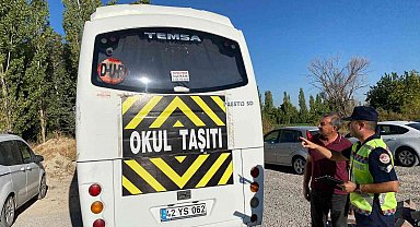 Ereğli'de jandarmadan okul servislerine denetim