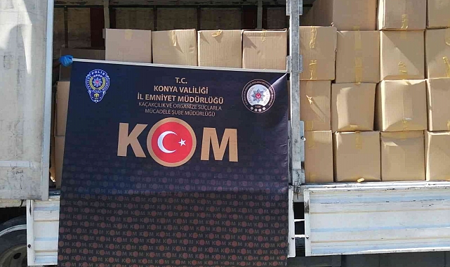 Konya'da 2 milyon 800 bin lira değerinde doldurulmuş makaron ele geçirildi