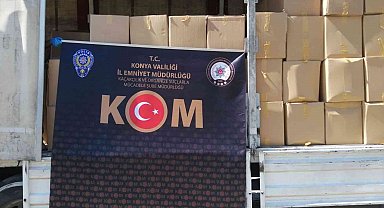 Konya'da 2 milyon 800 bin lira değerinde doldurulmuş makaron ele geçirildi