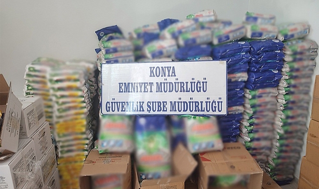 Konya'da 3 ton 933 kilo sahte deterjan ele geçirildi