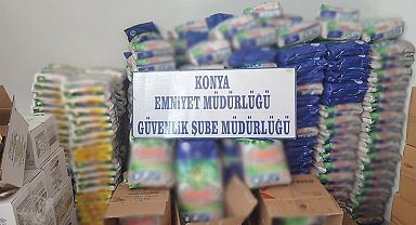 Konya'da 3 ton 933 kilo sahte deterjan ele geçirildi