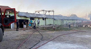 Konya'da büyükbaş ağılında yangın