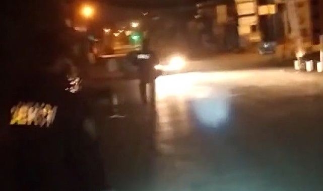 Meşaleli drift terörü kamerada