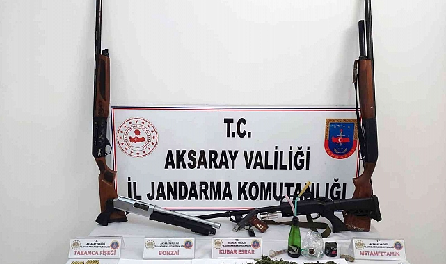 Oto tamirci dükkanında uyuşturucu ve silah ticareti