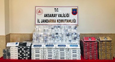 Aksaray'da jandarmadan kaçak sigara operasyonu