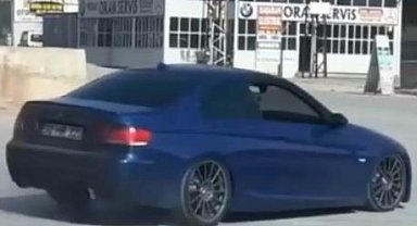 Konya'da drift atan magandaya 9 bin 552 TL ceza