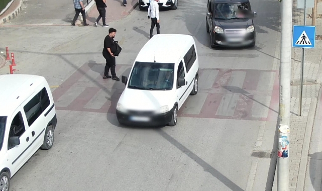 Konya'da trafik hem karadan hem havadan denetleniyor