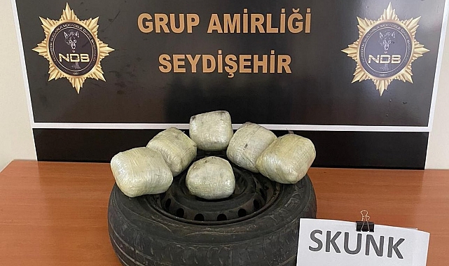Şüphe üzerine durdurulan aracın stepnesinden uyuşturucu çıktı