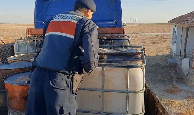 Aksaray'daki kaçak yağ deposuna jandarmadan baskını