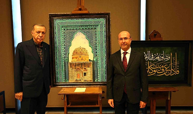 Başkanı Pekyatırmacı'dan Başkan Erdoğan'a eser takdimi