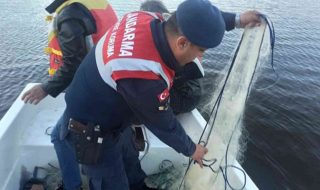 Kaçak ağlar jandarma tarafından imha edildi