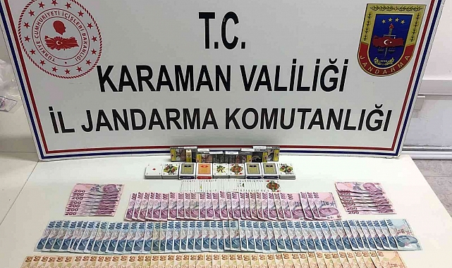 Karaman'da kumar oynayan 8 kişi, suçüstü yakalandı