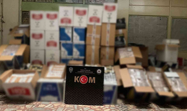 Konya'da kaçak sigara ve tütün operasyonu: 1 gözaltı